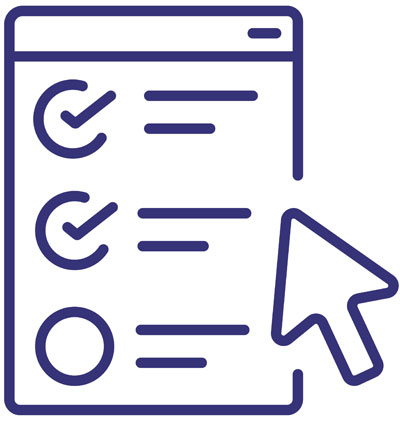 QA Onboarding (contract icon with checkmarks on the paper and a cursor icon hovering)