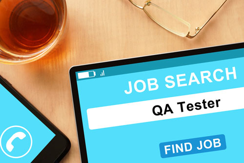 QA Jobs (website with "QA tester jobs" page)