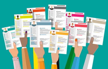 How to Write a QA Tester Resume (picture of hands holding up resumes)